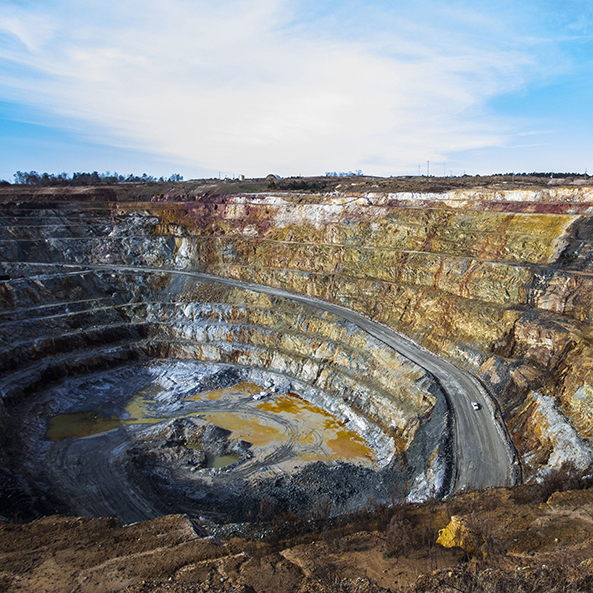 a photo of a strip mine